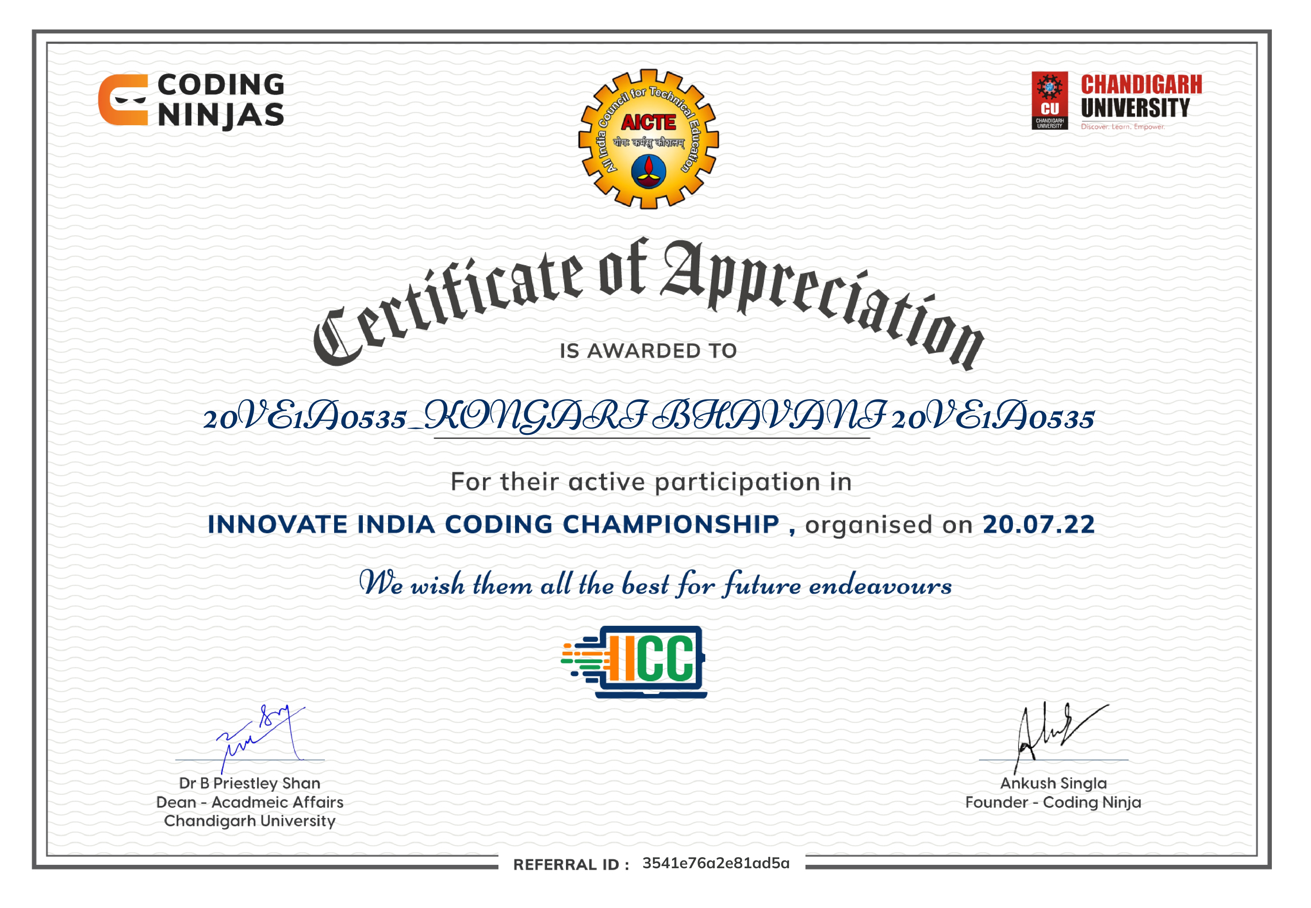 Coding Ninjas Round 1